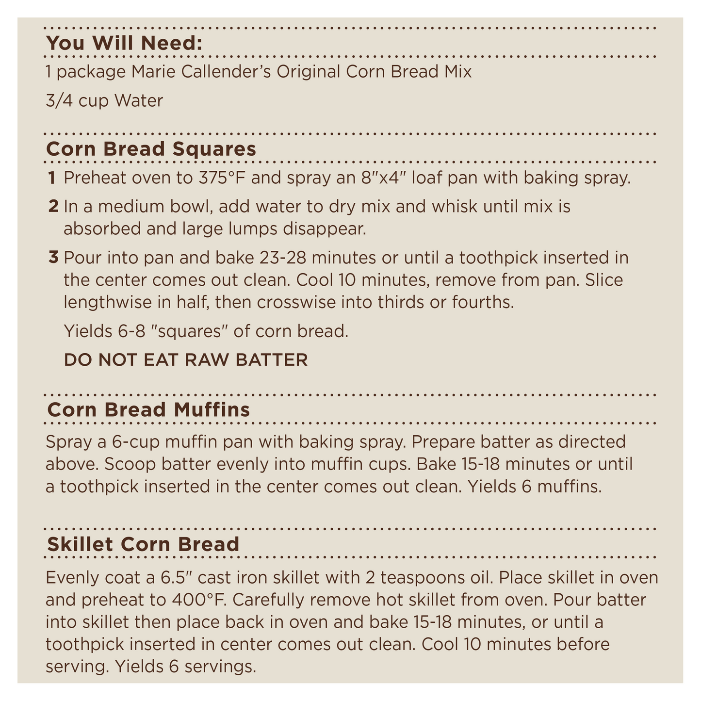 Original Corn Bread-7.75 Oz